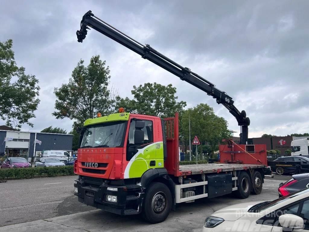 Iveco Stralis 330 CNG 6X2 INTARDER + HIAB 166 + REMOTE Flatbed / Dropside trucks