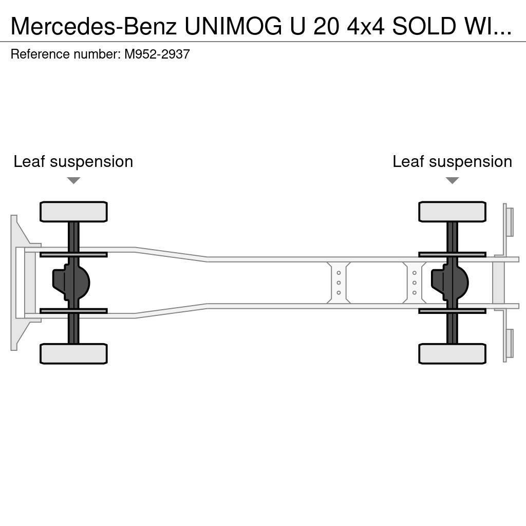 Mercedes-Benz UNIMOG U 20 4x4 SOLD WITHOUT SNOW PLOW & SPREADER Billenő teherautók