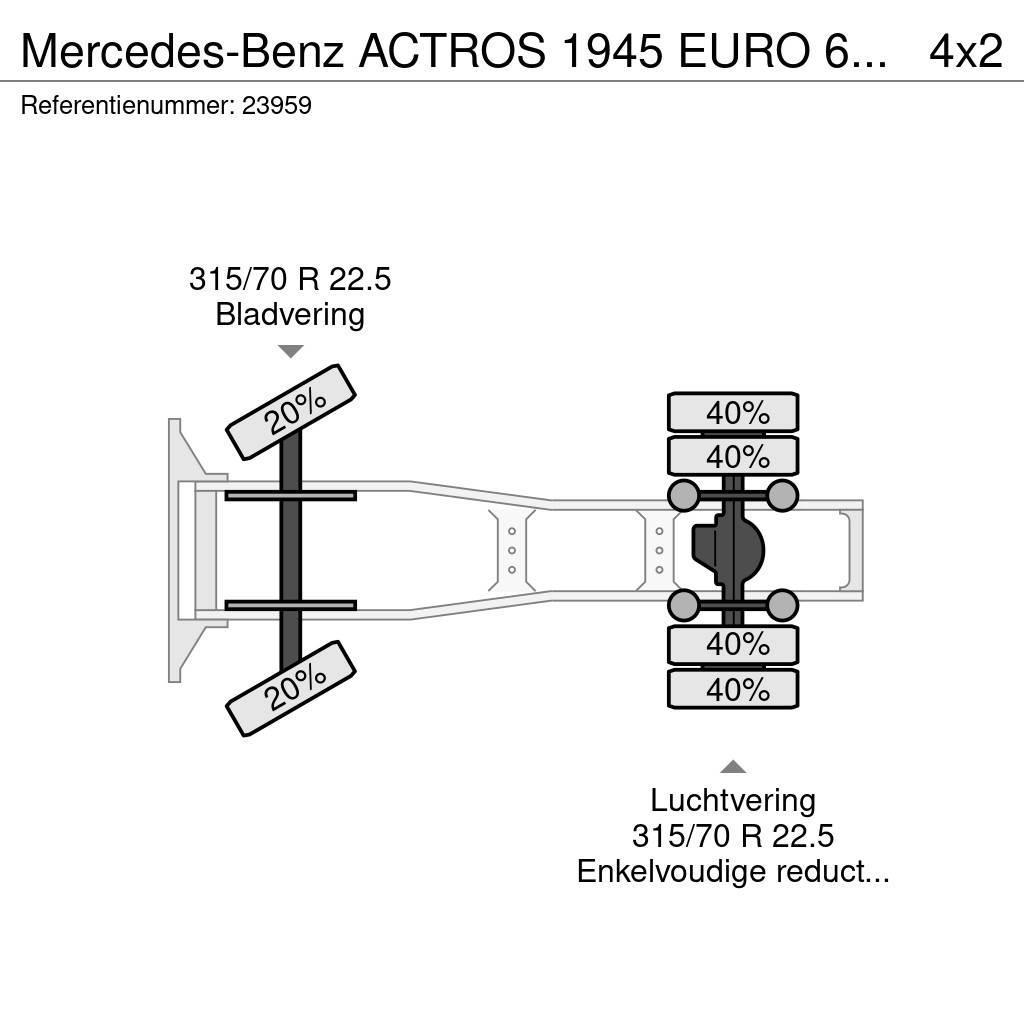 Mercedes-Benz ACTROS 1945 EURO 6 651.000KM Nyergesvontatók