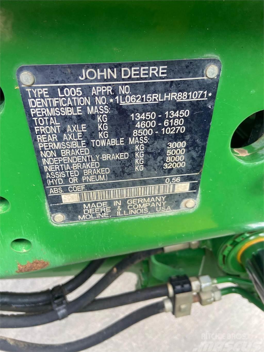 John Deere 6215R Traktorok