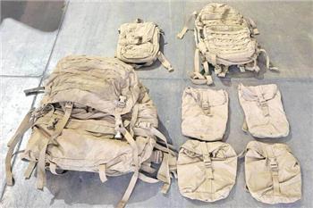  (8) USMC Coyote FILBE Pack Sets w/Assault Packs & 
