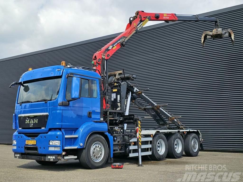 MAN TGS 35.400 8x4-4 / PALFINGER Z CRANE + CONTAINER S Crane trucks