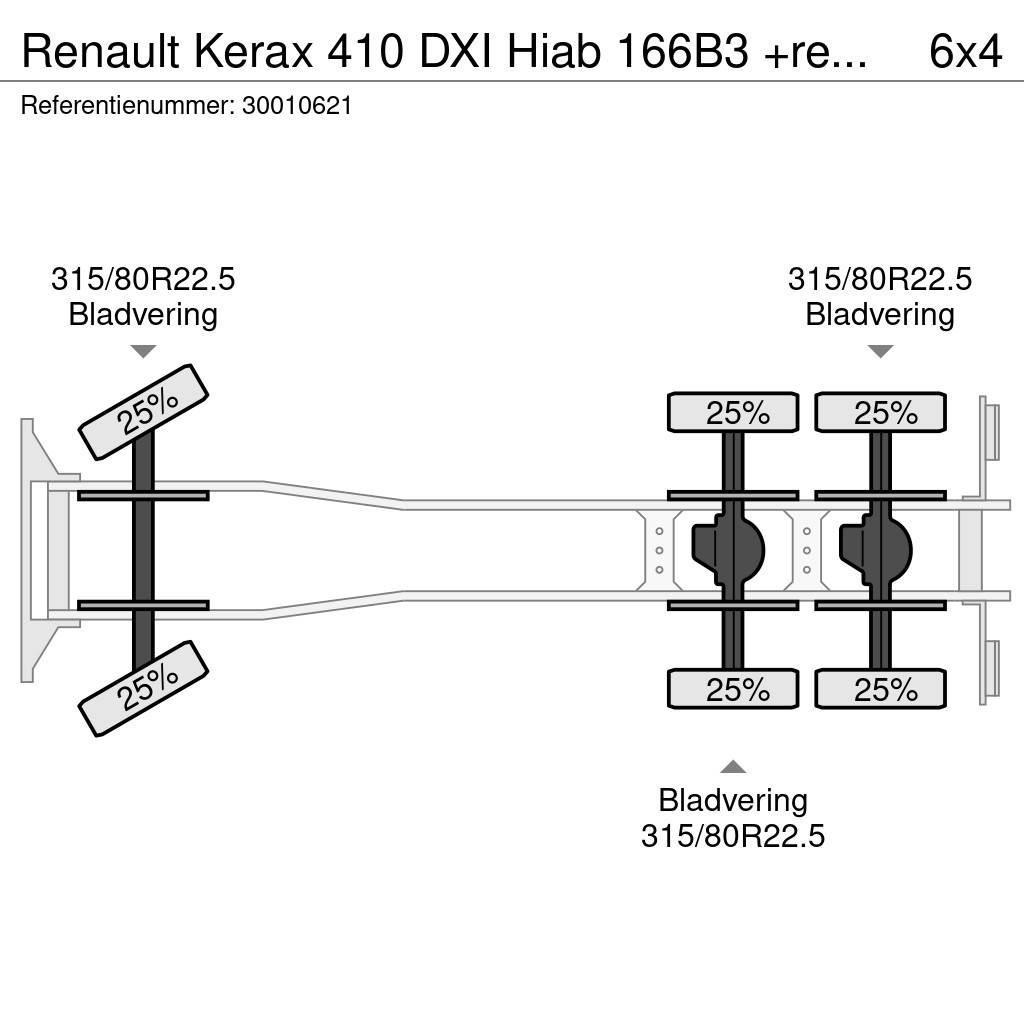 Renault Kerax 410 DXI Hiab 166B3 +remote Crane trucks