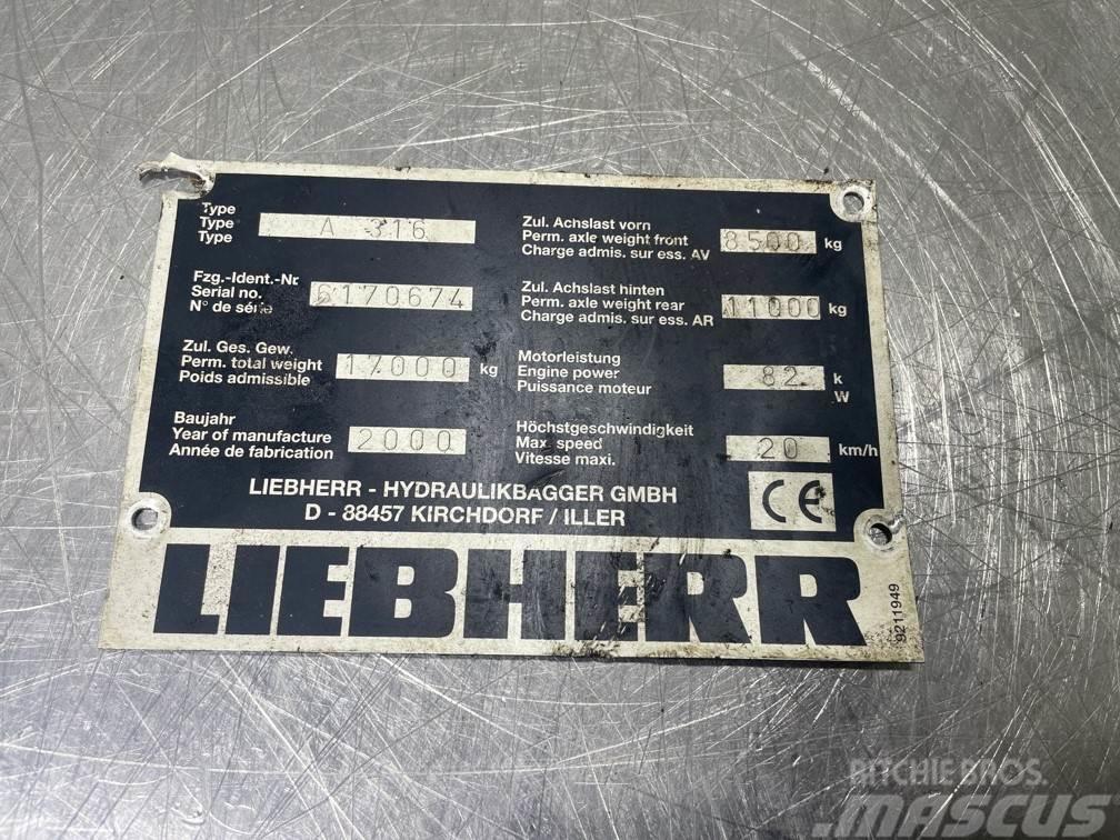 Liebherr A316 -  (For parts) Wheeled excavators