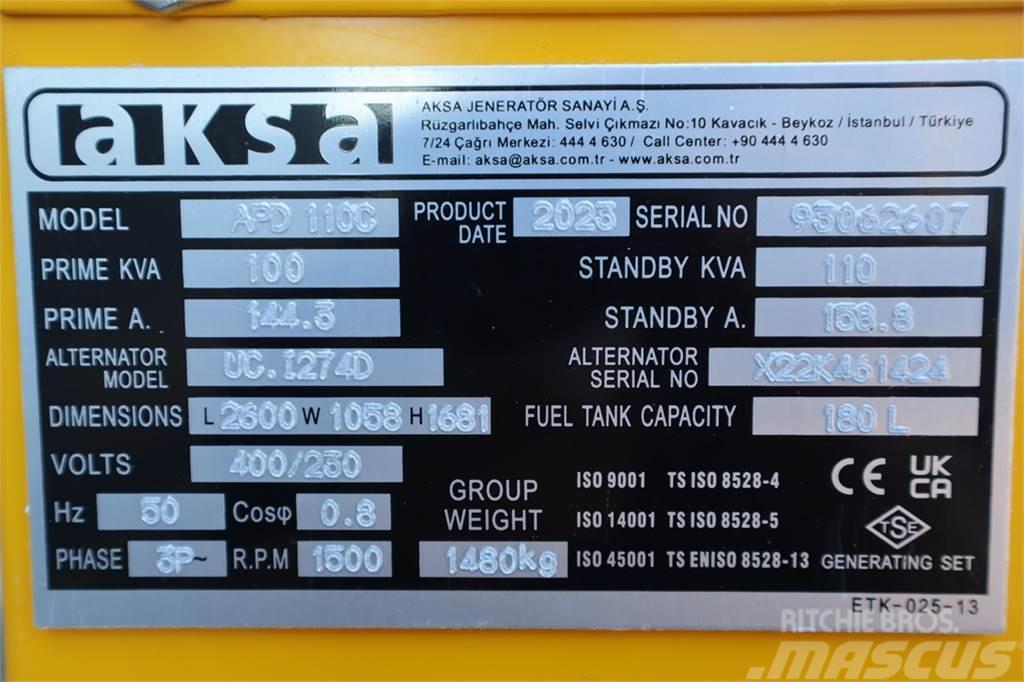 AKSA APD 110C Valid inspection, *Guarantee! Diesel, 110 Diesel Generators