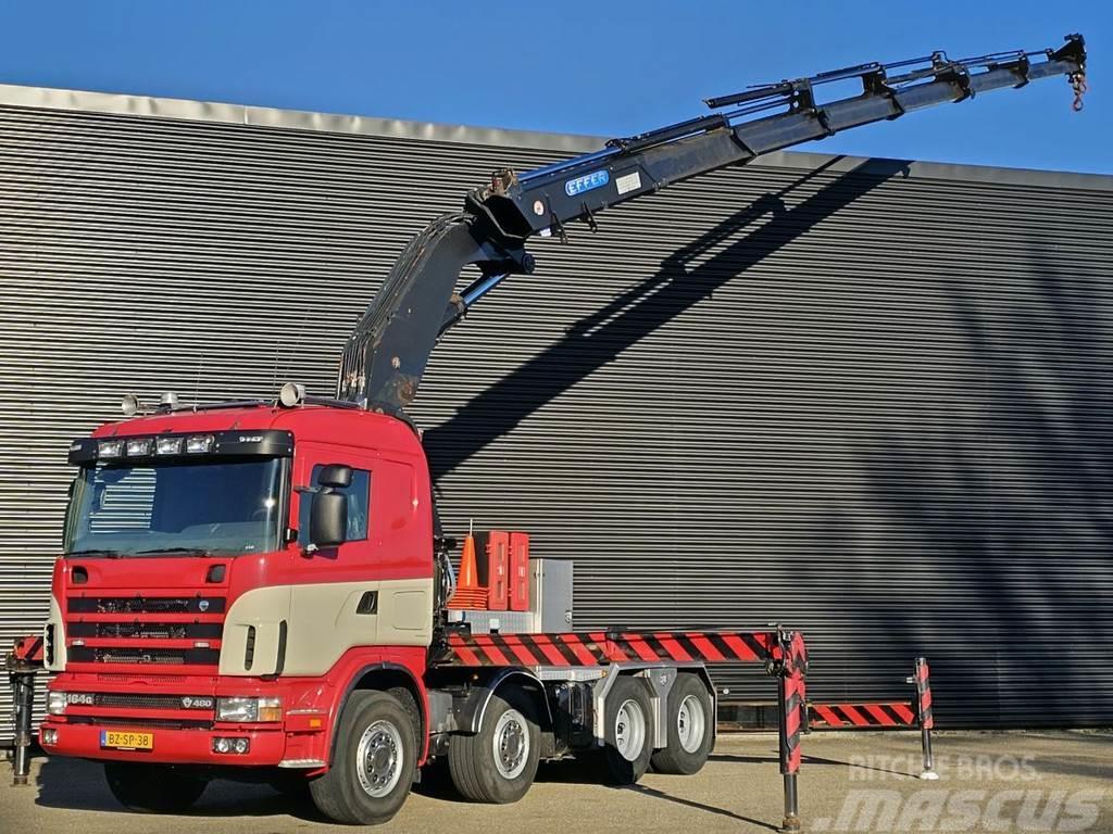 Scania R164.480 V8 / 8x4 / EFFER 72 t/m CRANE / KRAN Crane trucks