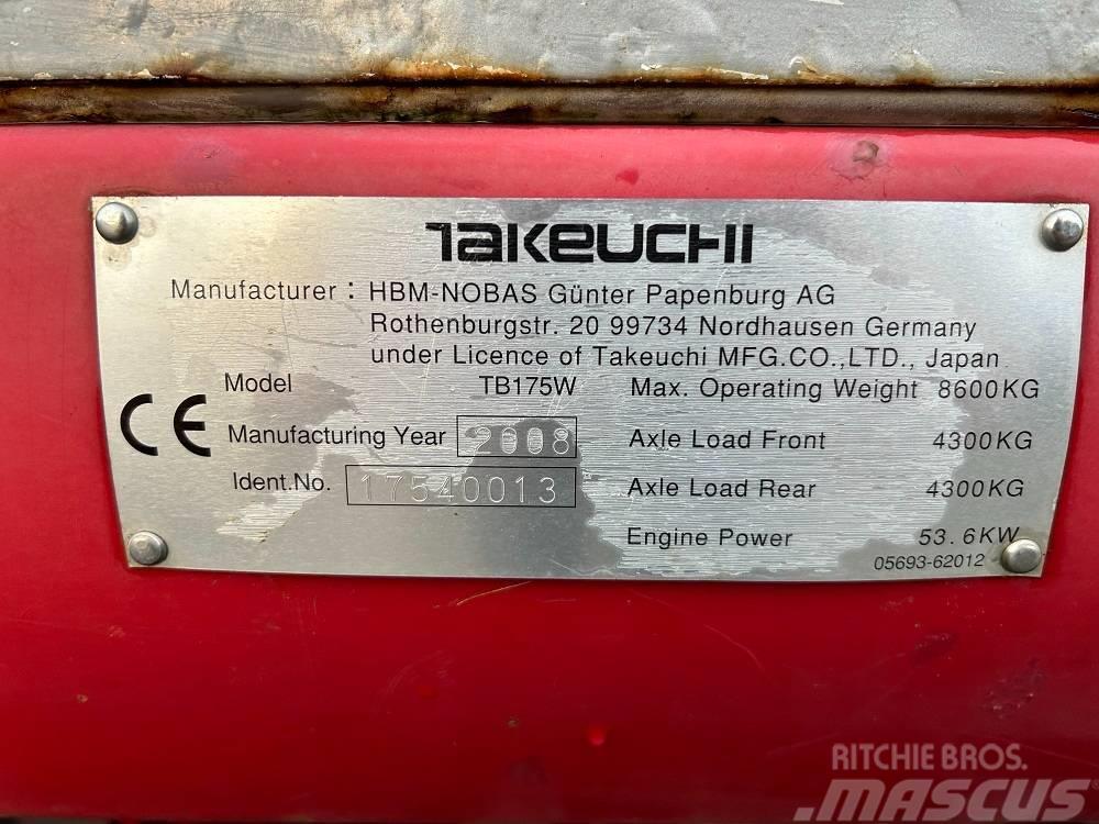 Takeuchi TB175W Midi excavators  7t - 12t