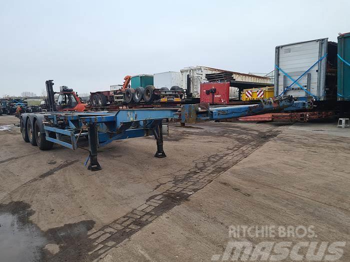 Fliegl 3 AXLE CONTAINER CHASSIS 40 2X20 20 MIDDLE SAF DRU Containerframe semi-trailers