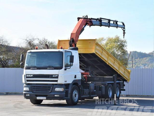 DAF CF 85.430 KIPPER 6,40 m+KRAN /FUNK *6x4 Crane trucks