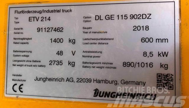 Jungheinrich ETV 214 - 9,02M HUB-KAMERA-WAAGE-4590 STD. Reach trucks