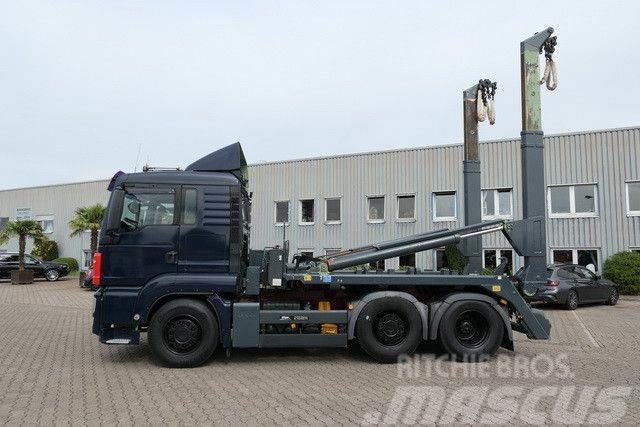 MAN 26.480 TGS BL 6x2, Meiller AK16T, teleskopierbar Cable lift demountable trucks