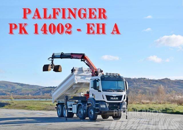 MAN TGS 35.480 * KIPPER 5,20m+ PK 14002/FUNK* 8x4 Crane trucks