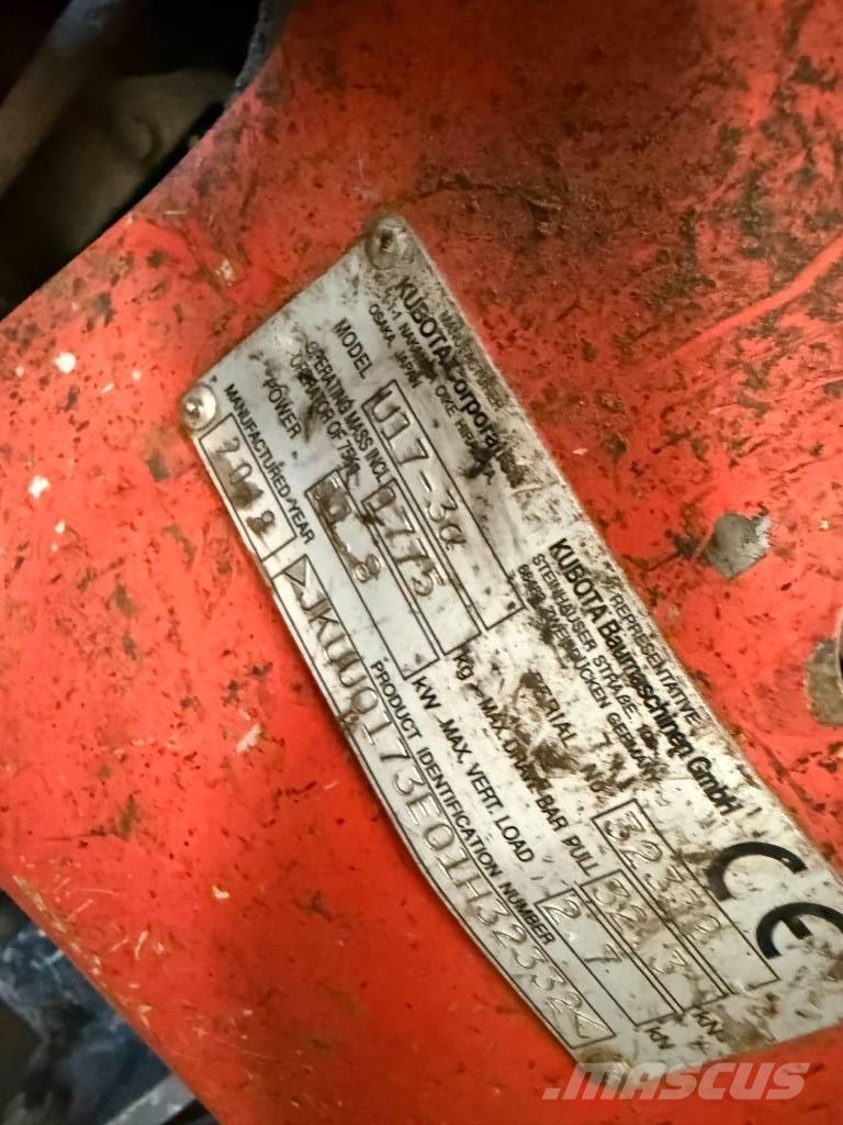 Kubota U 17-3 Mini kotrók < 7t