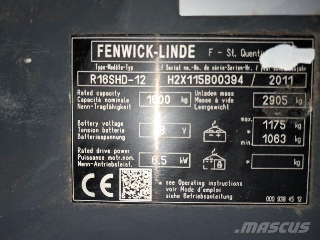 Linde R16SHD-12 Tolóoszlopos targonca