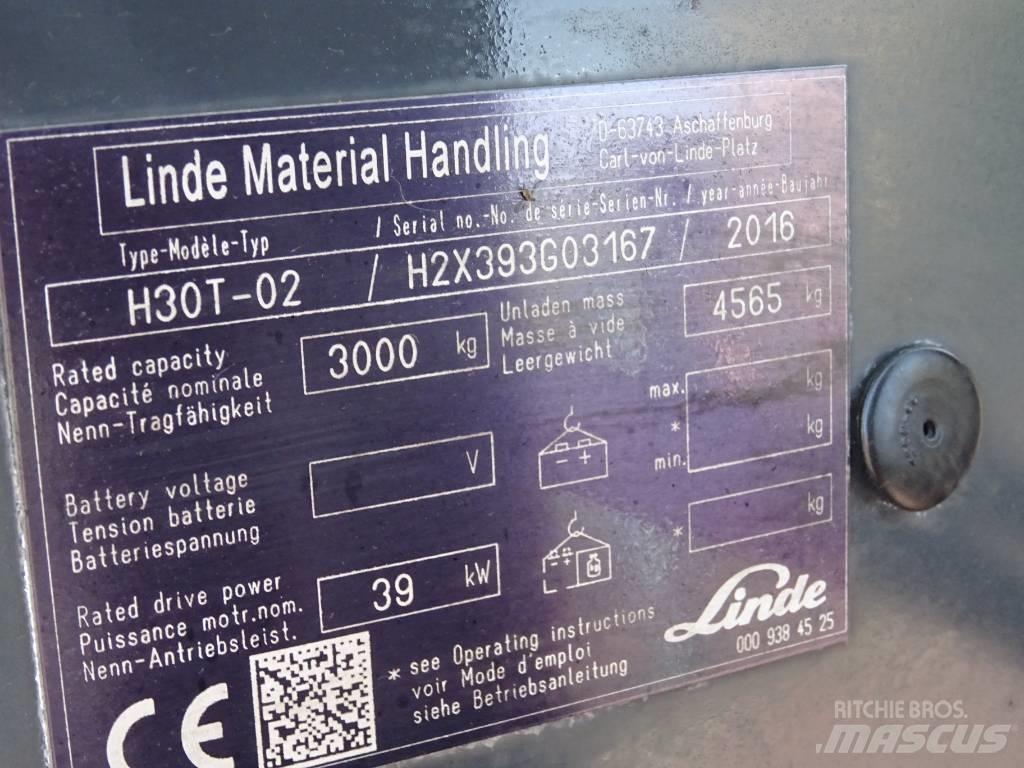 Linde H30T-02 Gázüzemű targoncák