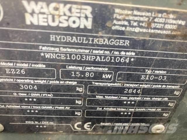 Wacker EZ26 Mini kotrók < 7t