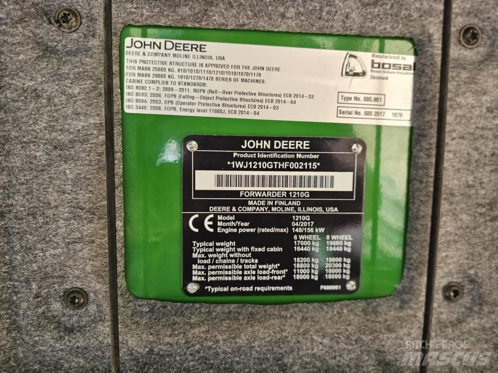 John Deere 1210 G Betakarítók