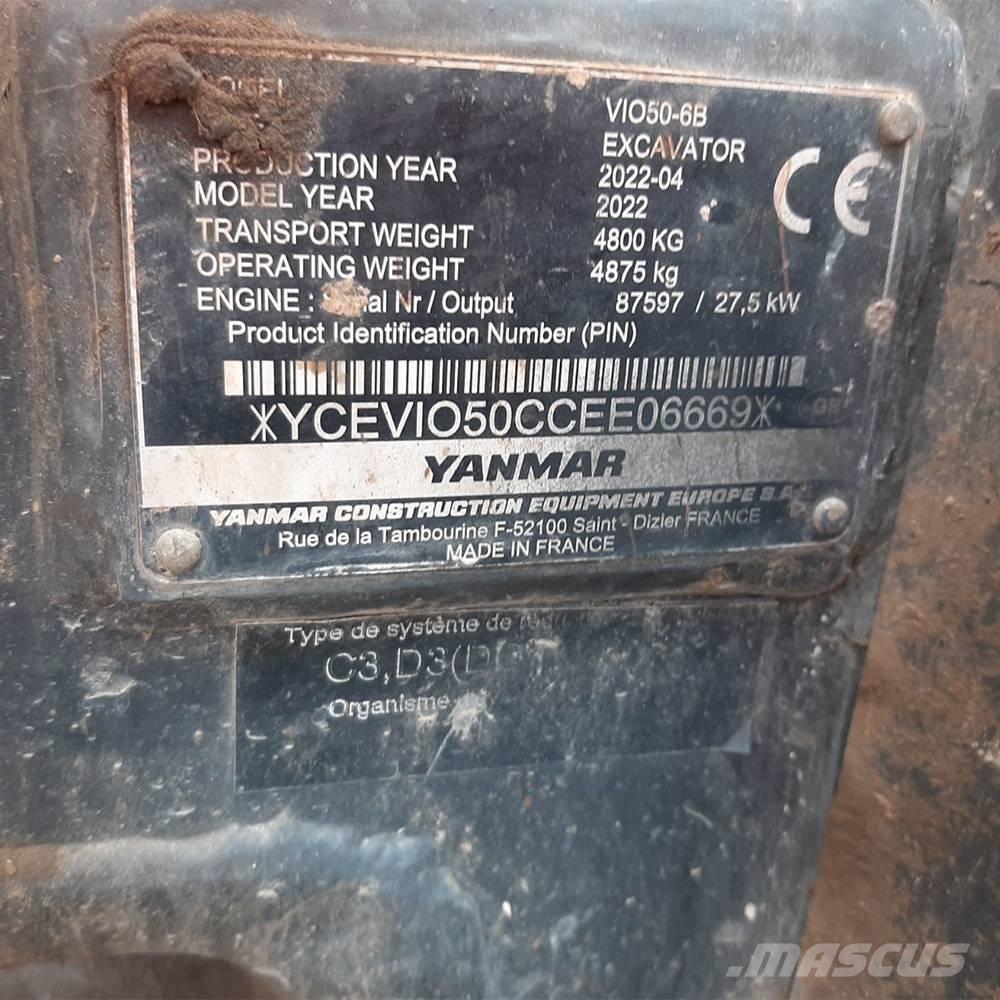 Yanmar Vio 50 Mini kotrók < 7t
