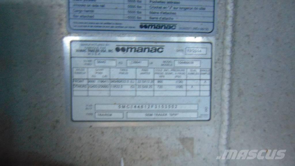 Manac Flatbed Platós / Ponyvás pótkocsik