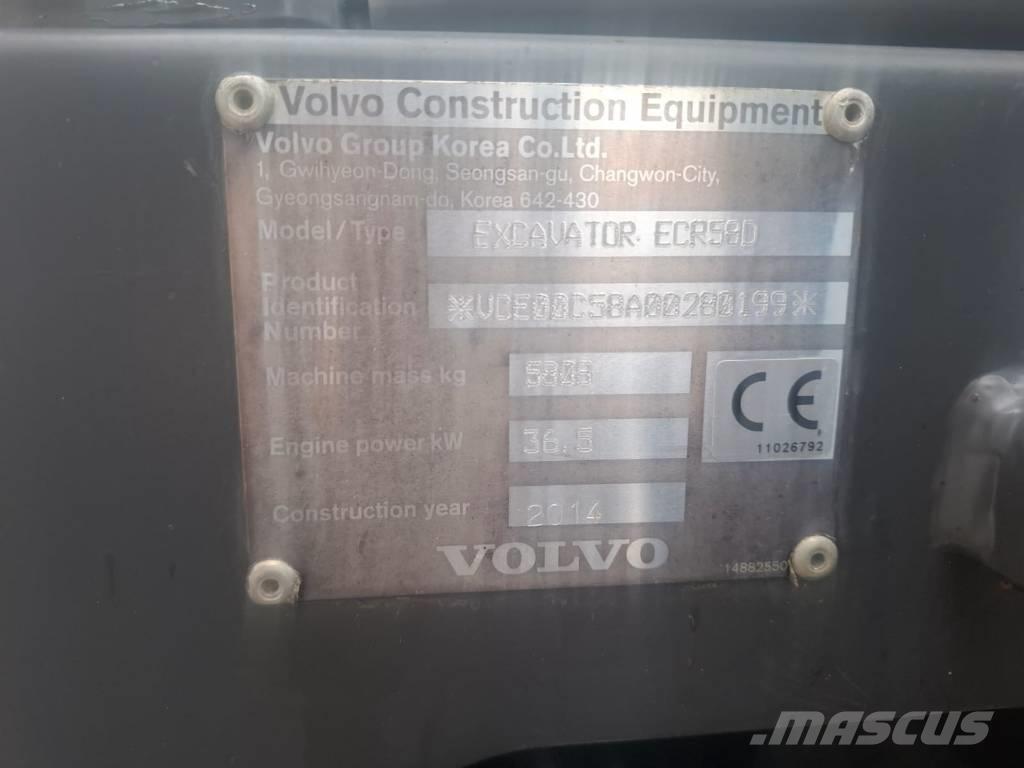 Volvo ECR 58 D Mini kotrók < 7t