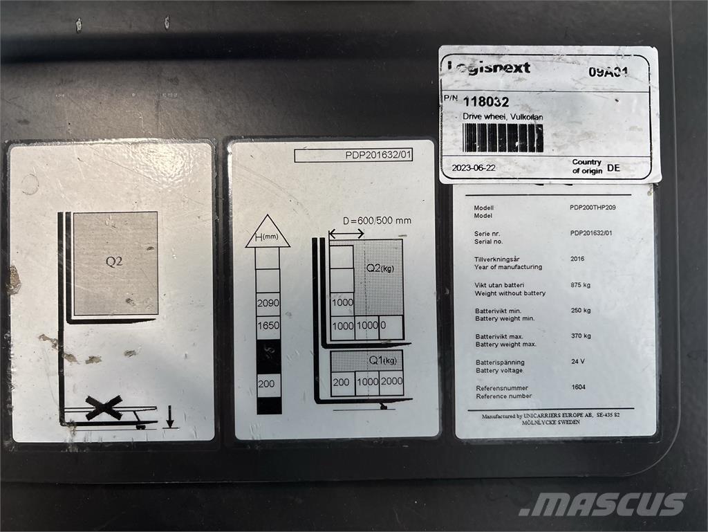 Atlet PDP200 Elektromos gyalogkíséretű targoncák