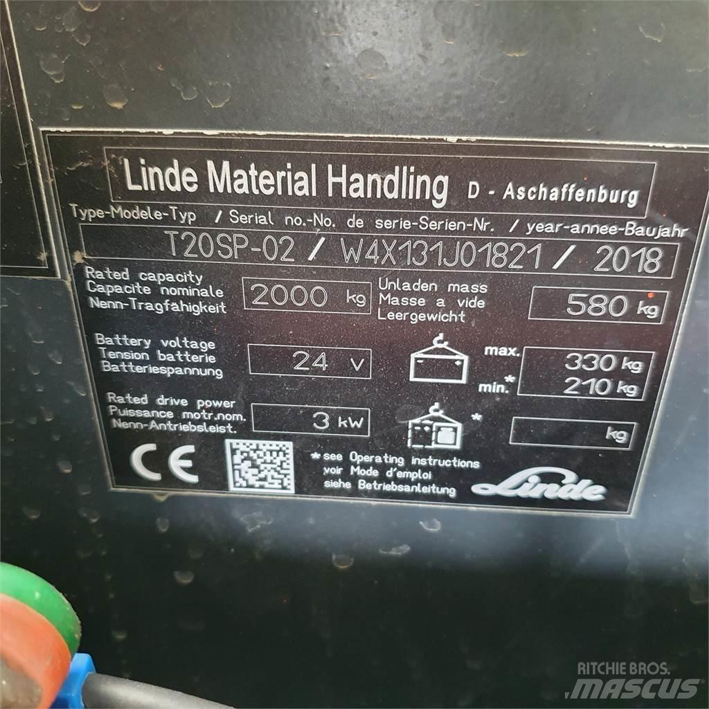 Linde T20SP kurz Alacsony emelőkocsi