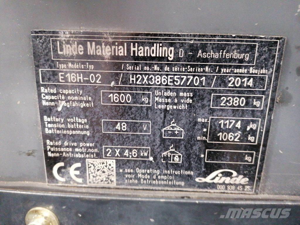 Linde E16H-02 Elektromos targoncák