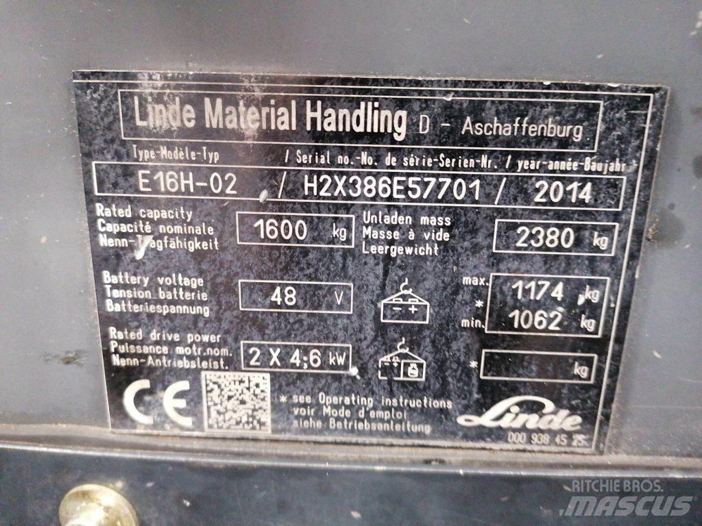 Linde E16H-02 Elektromos targoncák