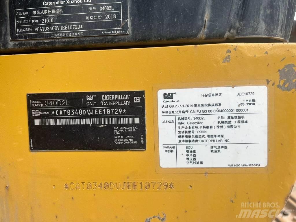 CAT 340D2L Lánctalpas kotrók