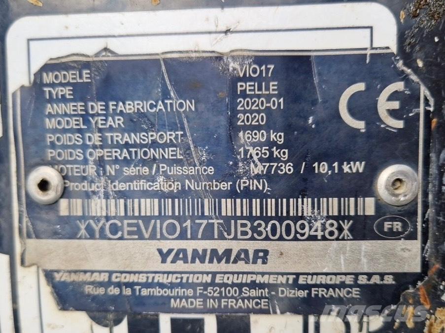Yanmar Vio 17 Mini kotrók < 7t