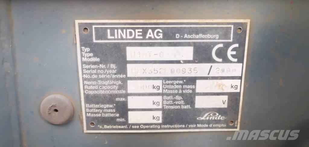 Linde H40T-01 Gázüzemű targoncák