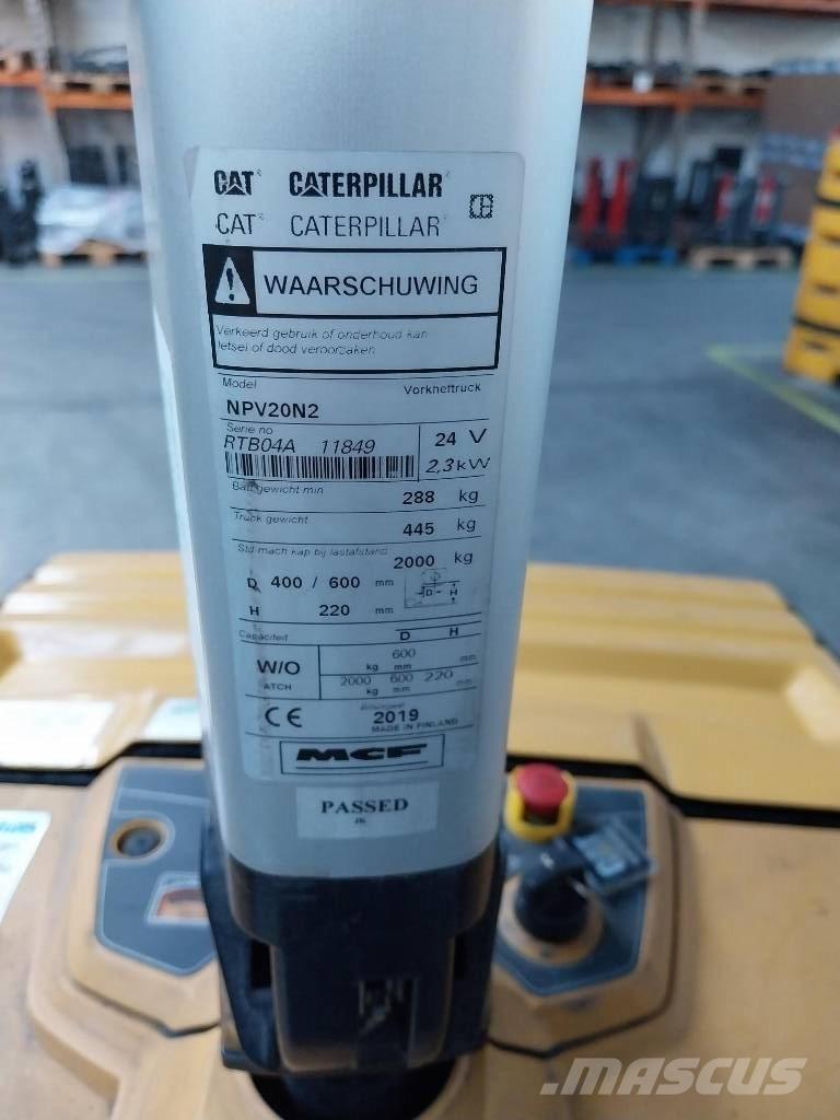 CAT NPV 20 N2 Vezetőállásos alacsony emelőkocsi