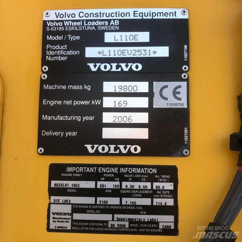 Volvo L 110 E Gumikerekes homlokrakodók