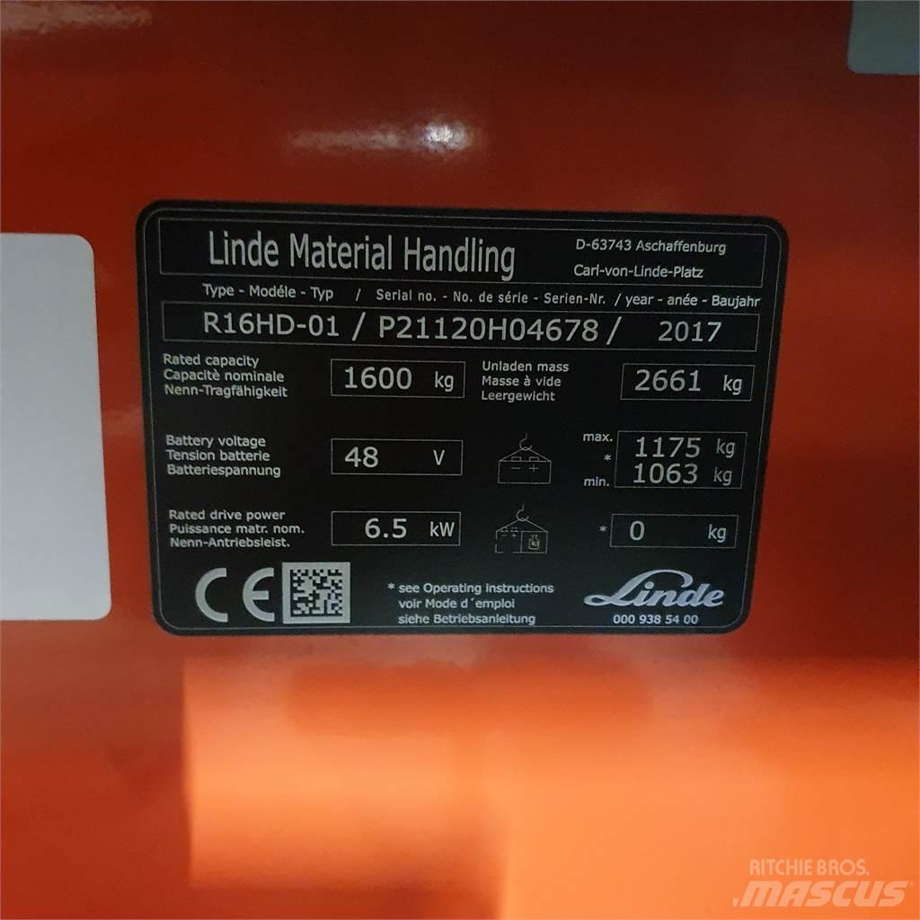 Linde R16HD Tolóoszlopos targonca