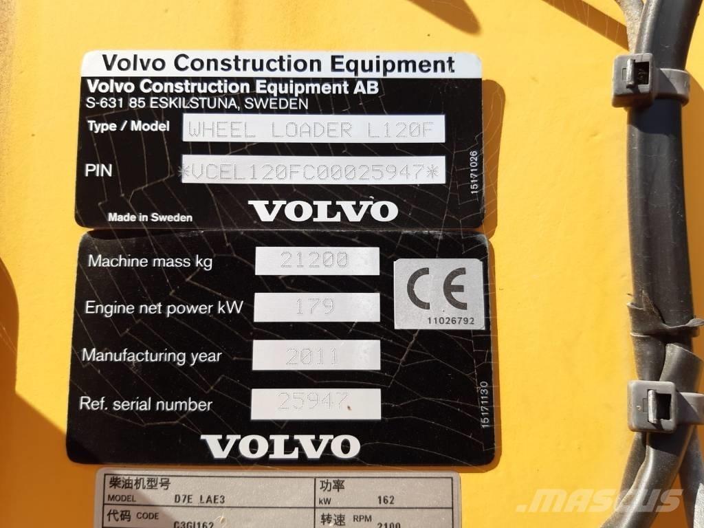 Volvo L 120 F Gumikerekes homlokrakodók