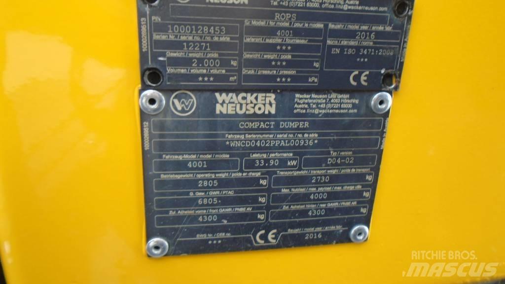 Wacker Neuson 4001 s Mezei dömperek