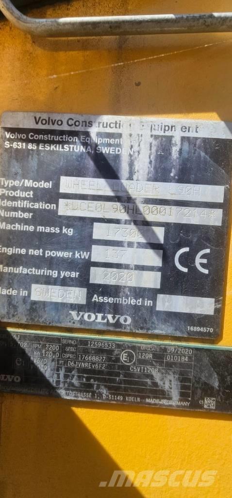 Volvo L 90 H Gumikerekes homlokrakodók