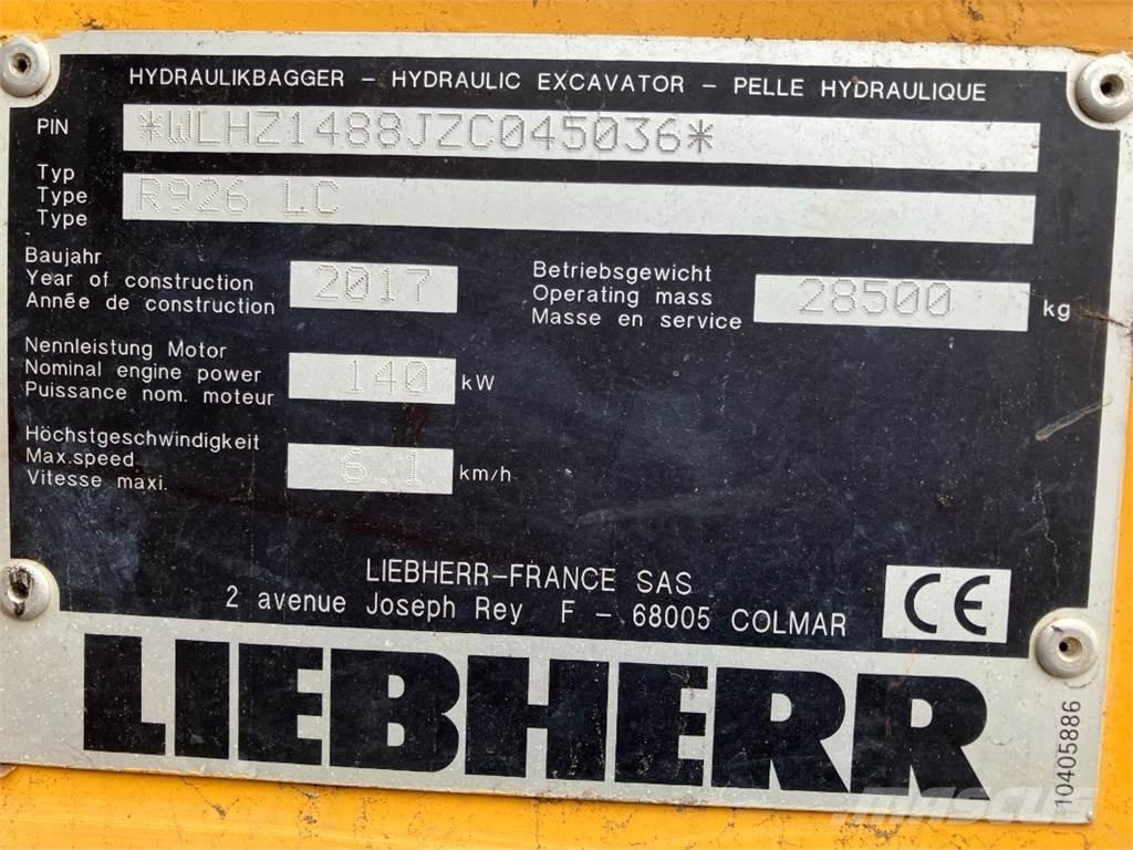 Liebherr R926 Lánctalpas kotrók