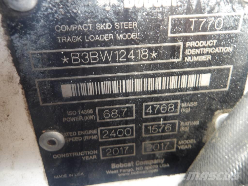 Bobcat T 770 Lánctalpas homlokrakodók