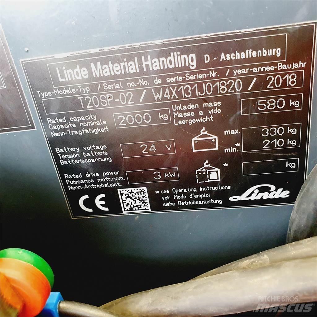 Linde T20SP kurz Alacsony emelőkocsi