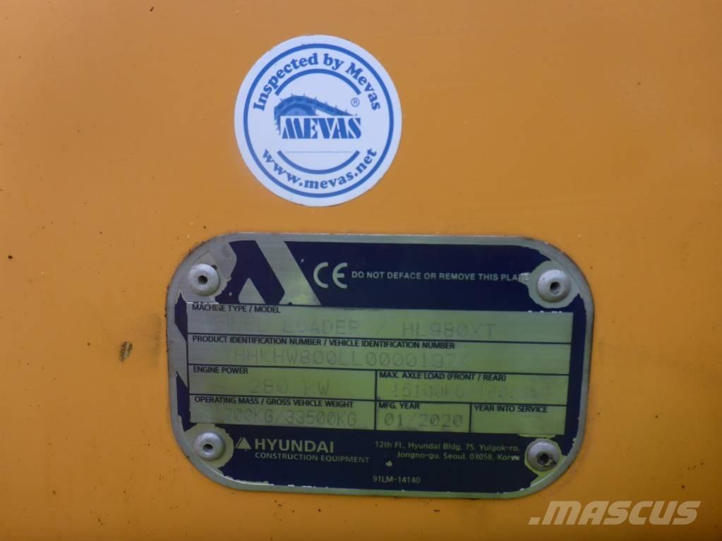 Hyundai HL980XT Gumikerekes homlokrakodók
