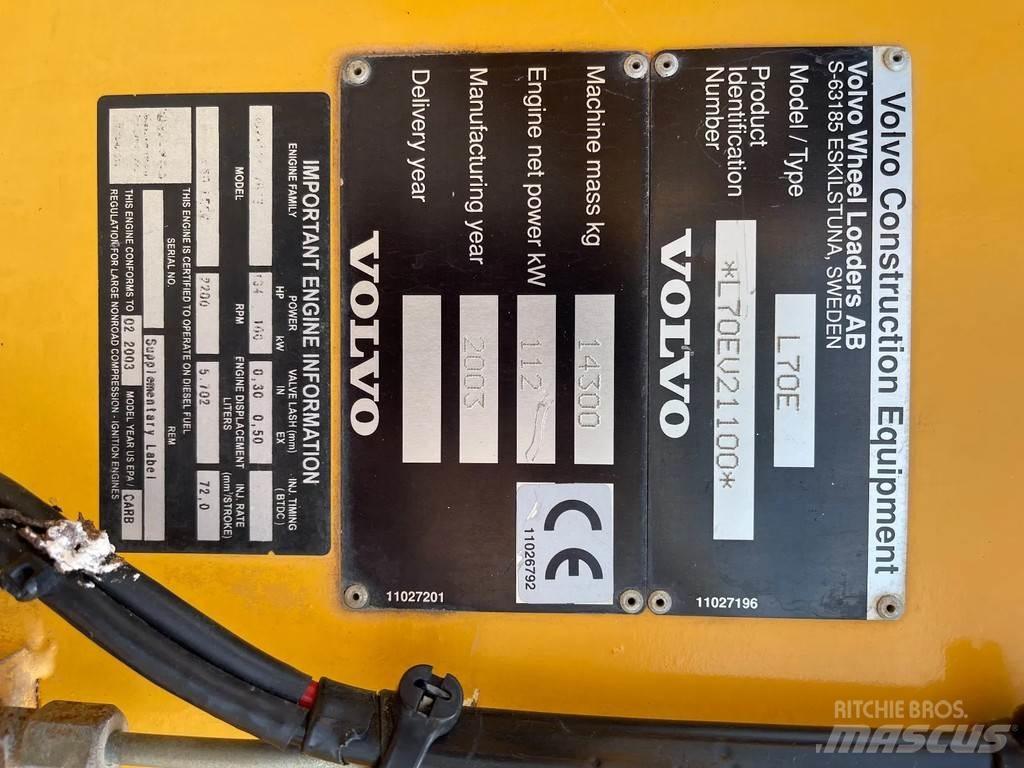 Volvo L70 E Gumikerekes homlokrakodók