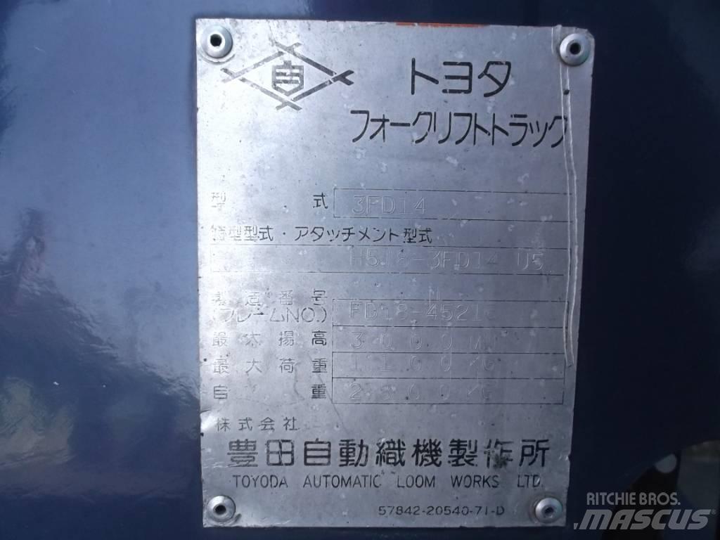 Toyota 3 FD 14 Dízel targoncák