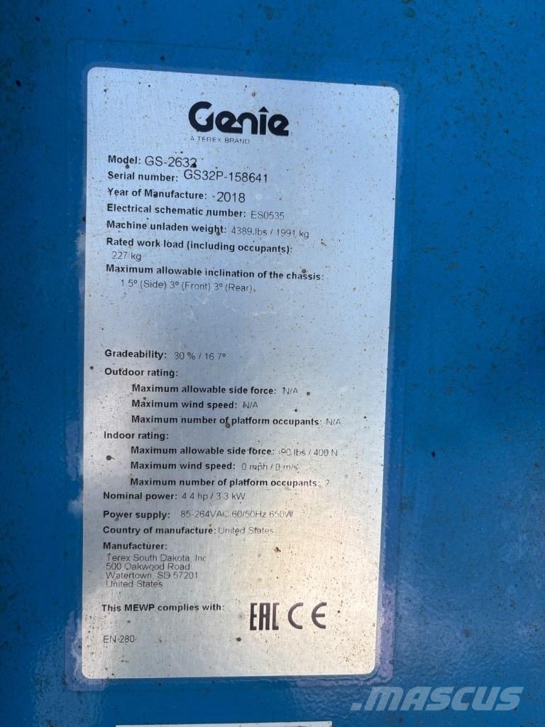 Genie GS 2632 Ollós emelők