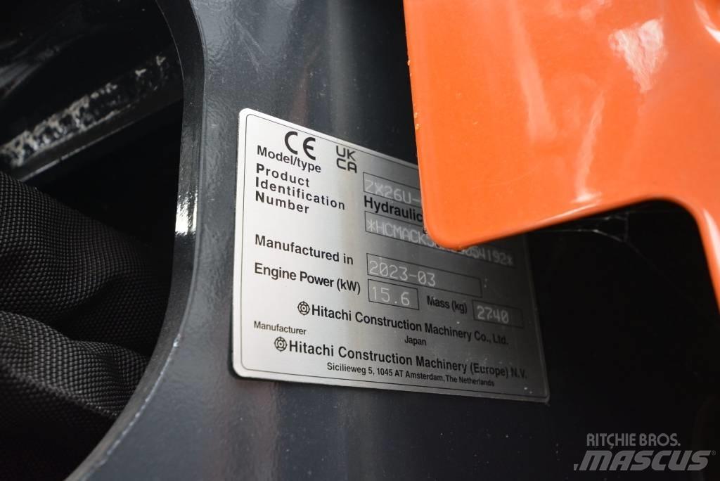 Hitachi ZX 26 U-6 Mini kotrók < 7t