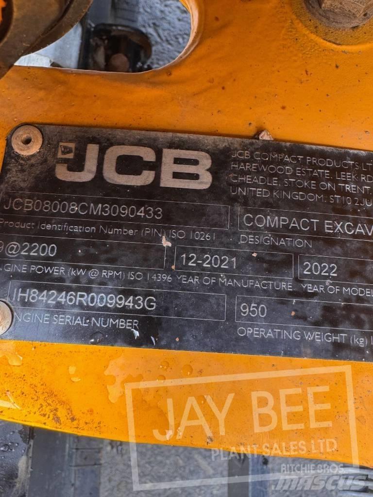 JCB 8008 Mini kotrók < 7t
