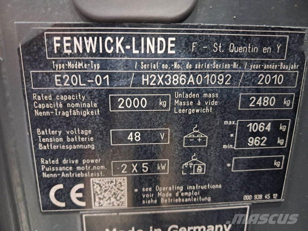 Linde E20L-01 Targoncák-Egyéb