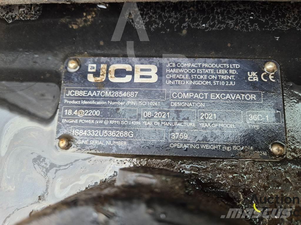 JCB 36C-1 Mini kotrók < 7t