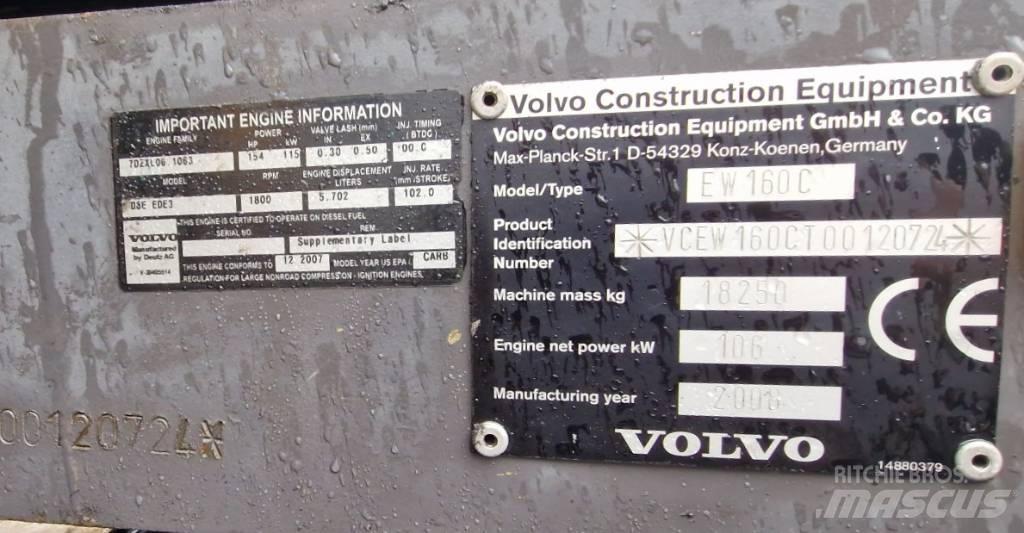 Volvo EW160C Gumikerekes kotrók