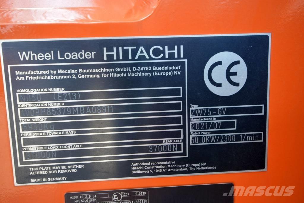 Hitachi ZW 75-6 Gumikerekes homlokrakodók